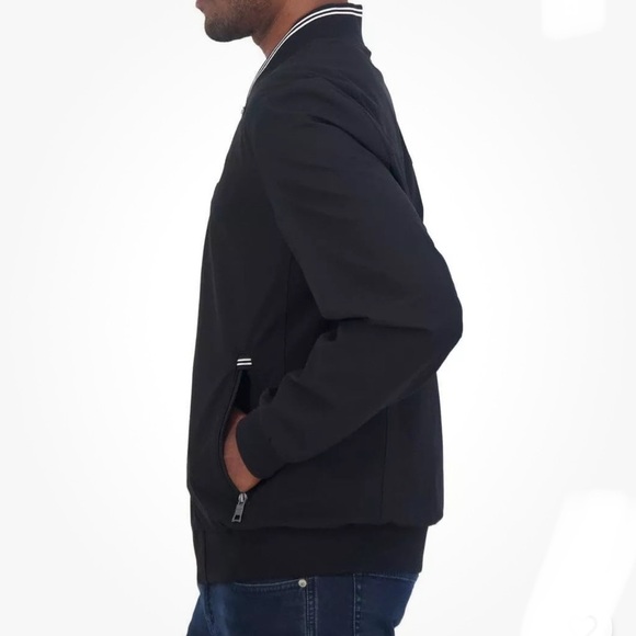 Nautica Men’s Lightweight Bomber Style Jacket Black SIZE SZ MEDIUM NWT - Picture 4 of 11